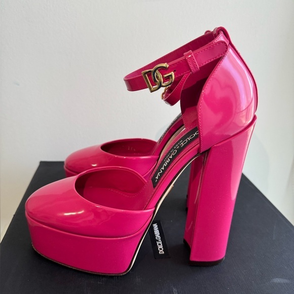 Dolce & Gabbana Pink Platform Heels SZ 6.5 New in Box $995 Retail - Picture 1 of 9